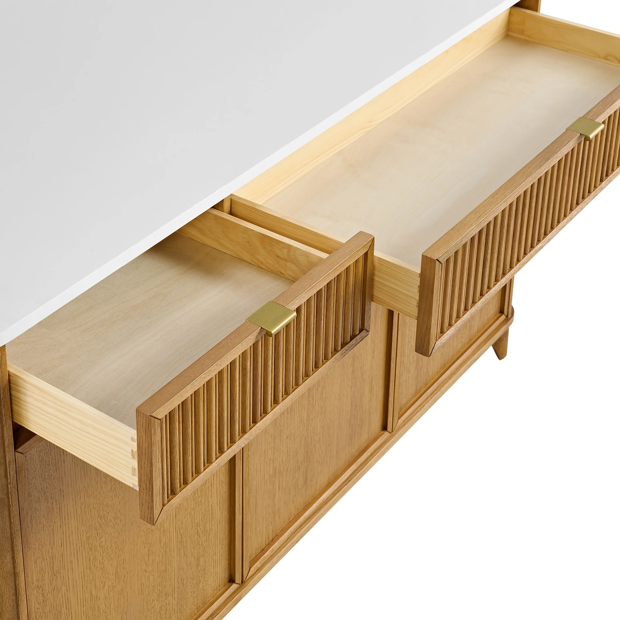 Kathryne 60" Kitchen Island in Oak | Quartz Countertop - Image 9