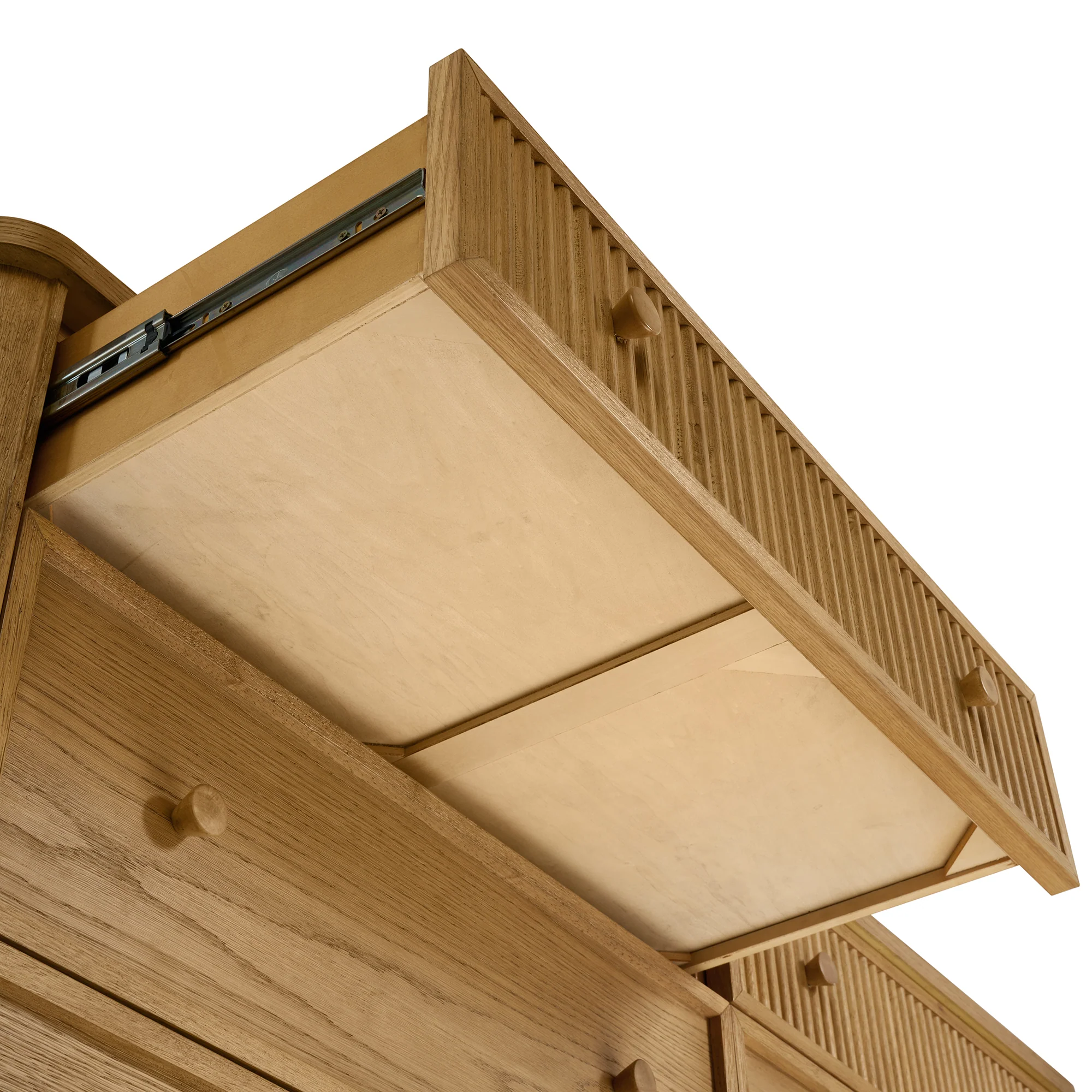 Kathryne 64" Wide Solid Wood 6-Drawer Double Dresser In Natural Oak - Image 12