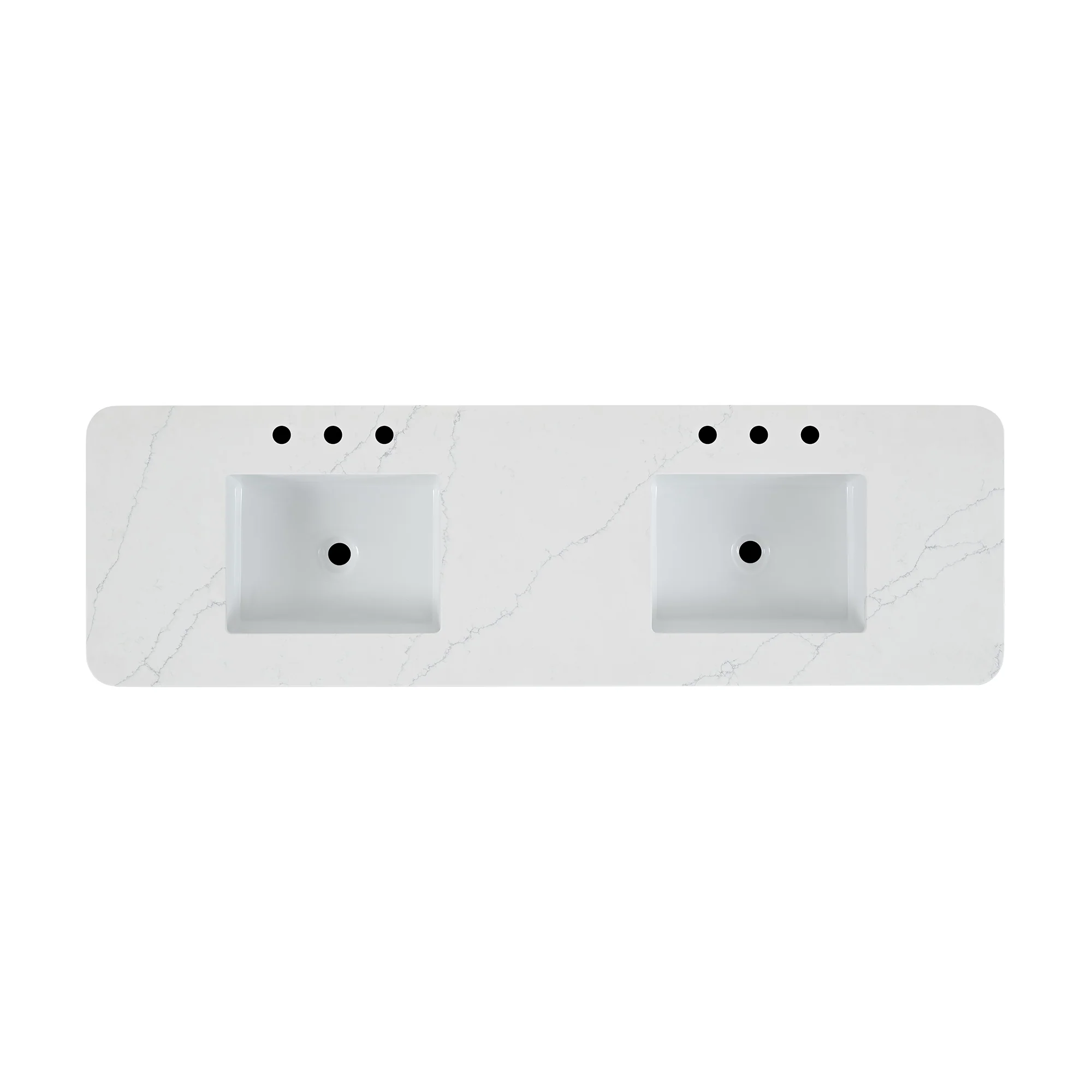 Kathryne 72" Double Sink Bathroom Vanity | Statuario Quartz Countertop - Image 9