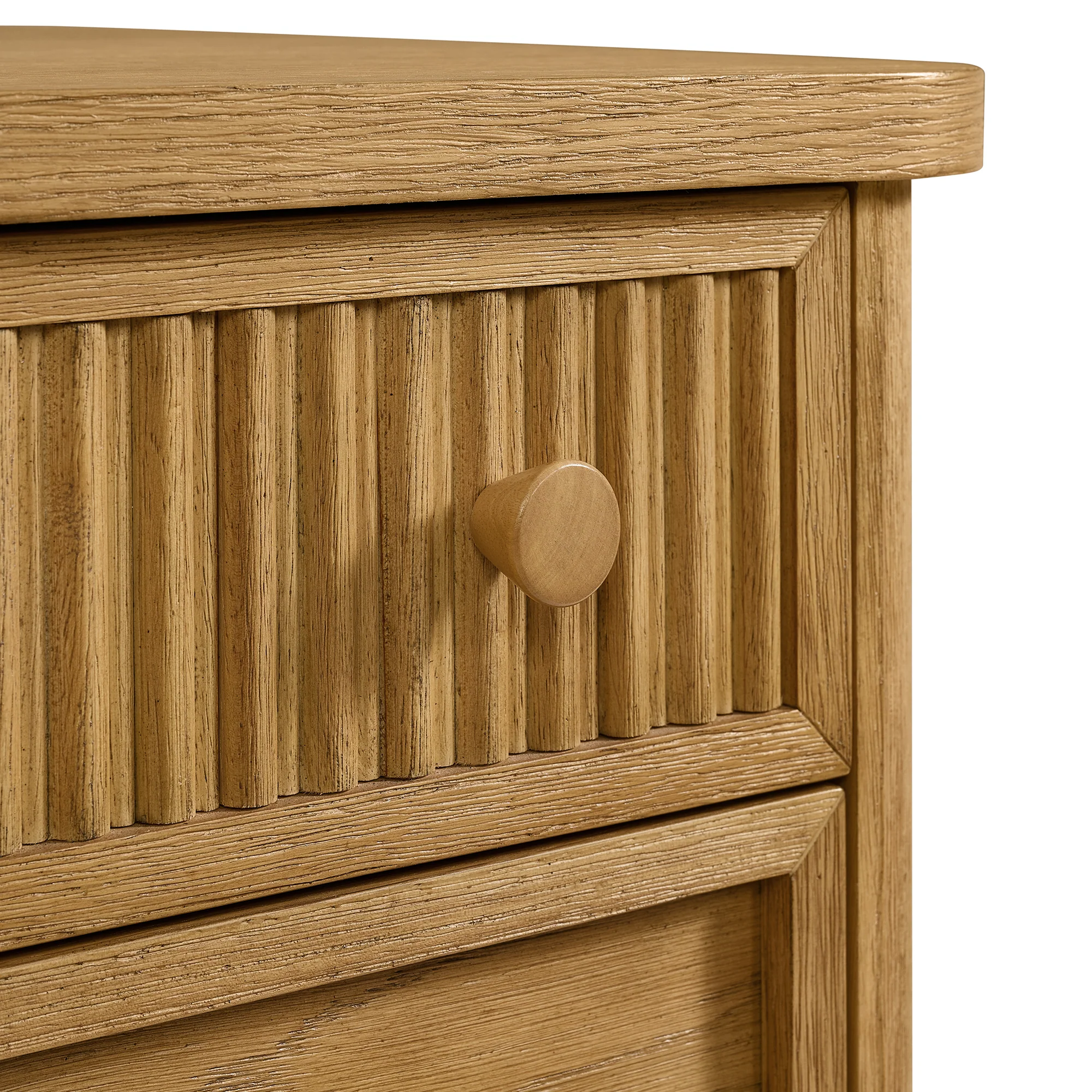 Kathryne 24" Solid Wood 3-Drawer Nightstand In Natural Oak - Image 9