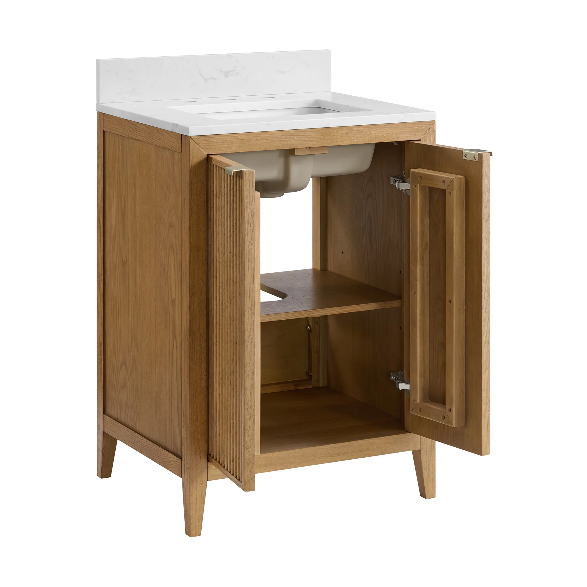 Kendal 24"W x 20"D RTA Single Bathroom Vanity | Calacatta Gold Quartz Countertop - Image 4