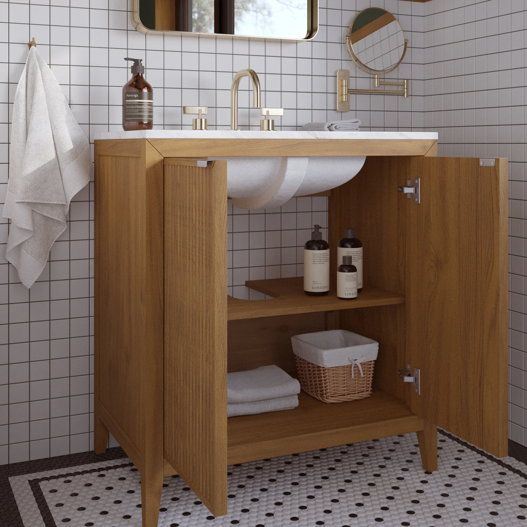 Kendal 30"W x 20"D RTA Single Sink Bathroom Vanity | Cultured Marble Countertop - Image 3