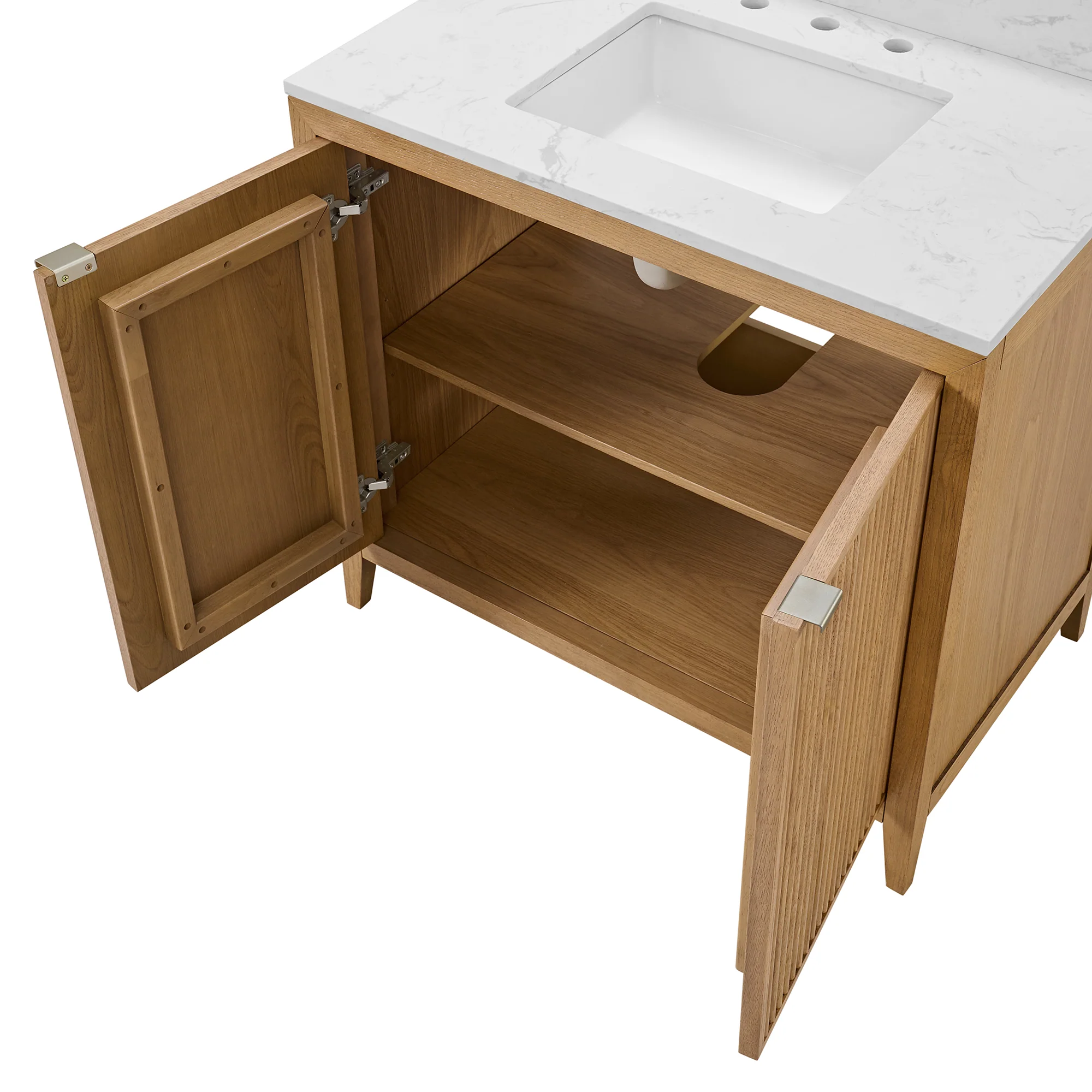 Kendal 36"W x 22"D RTA Single Sink Bathroom Vanity | Calacatta Gold Quartz Countertop - Image 5