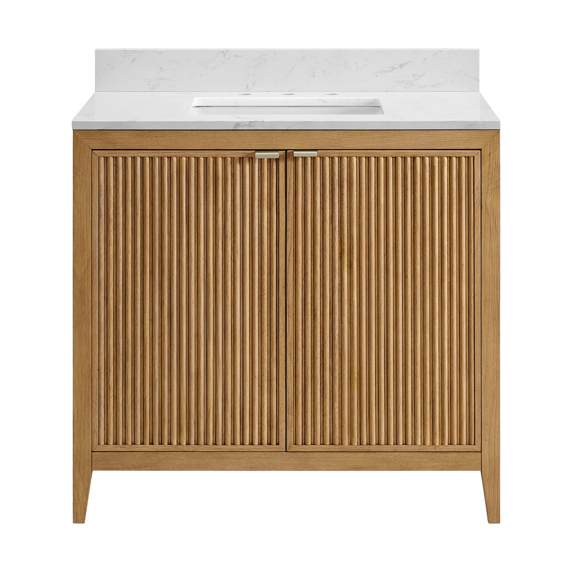 Kendal 36"W x 22"D RTA Single Sink Bathroom Vanity | Calacatta Gold Quartz Countertop - Image 9