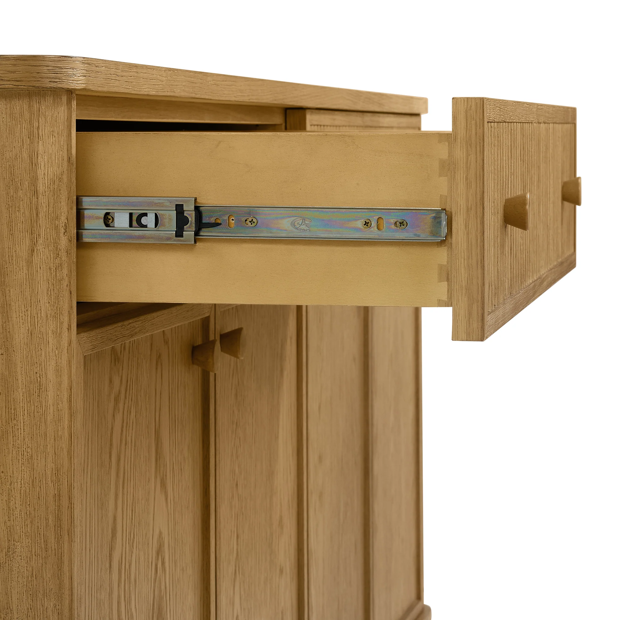 Kathryne 74" Solid Wood Sideboard Buffet In Natural Oak - Image 14