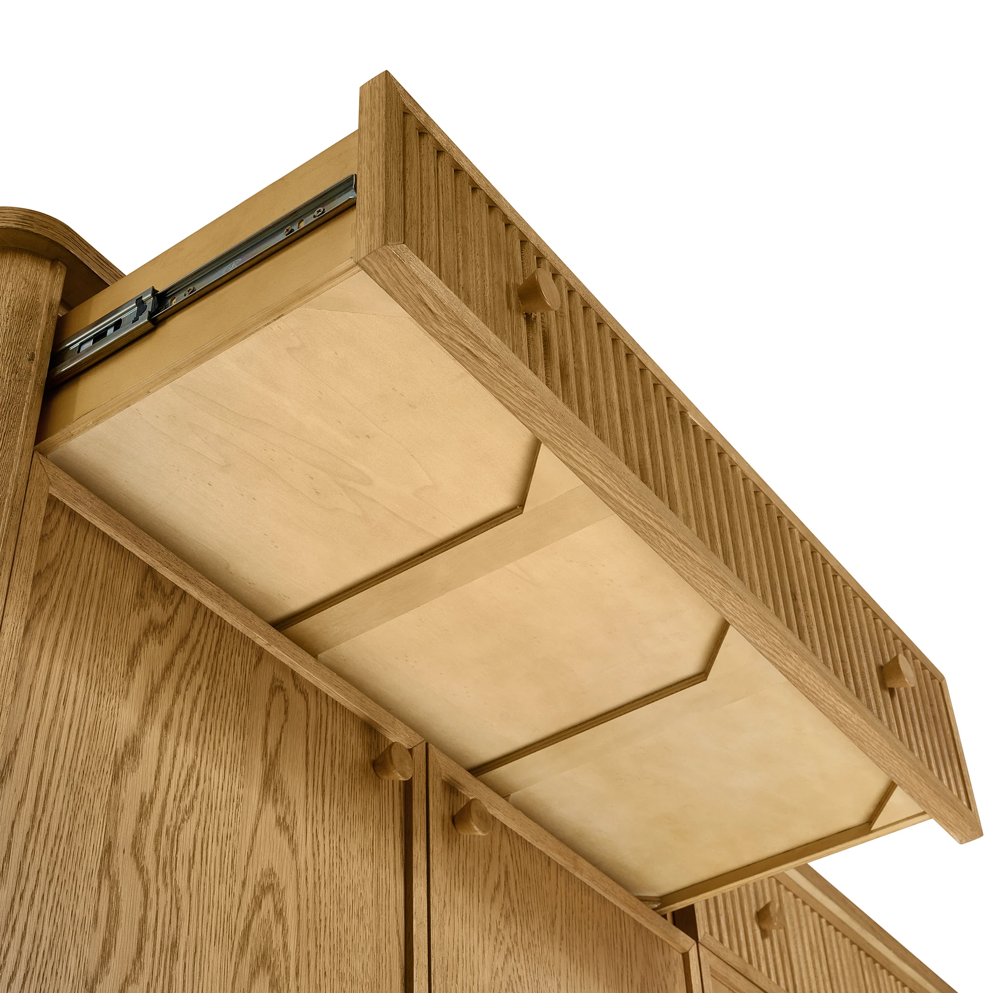Kathryne 74" Solid Wood Sideboard Buffet In Natural Oak - Image 15