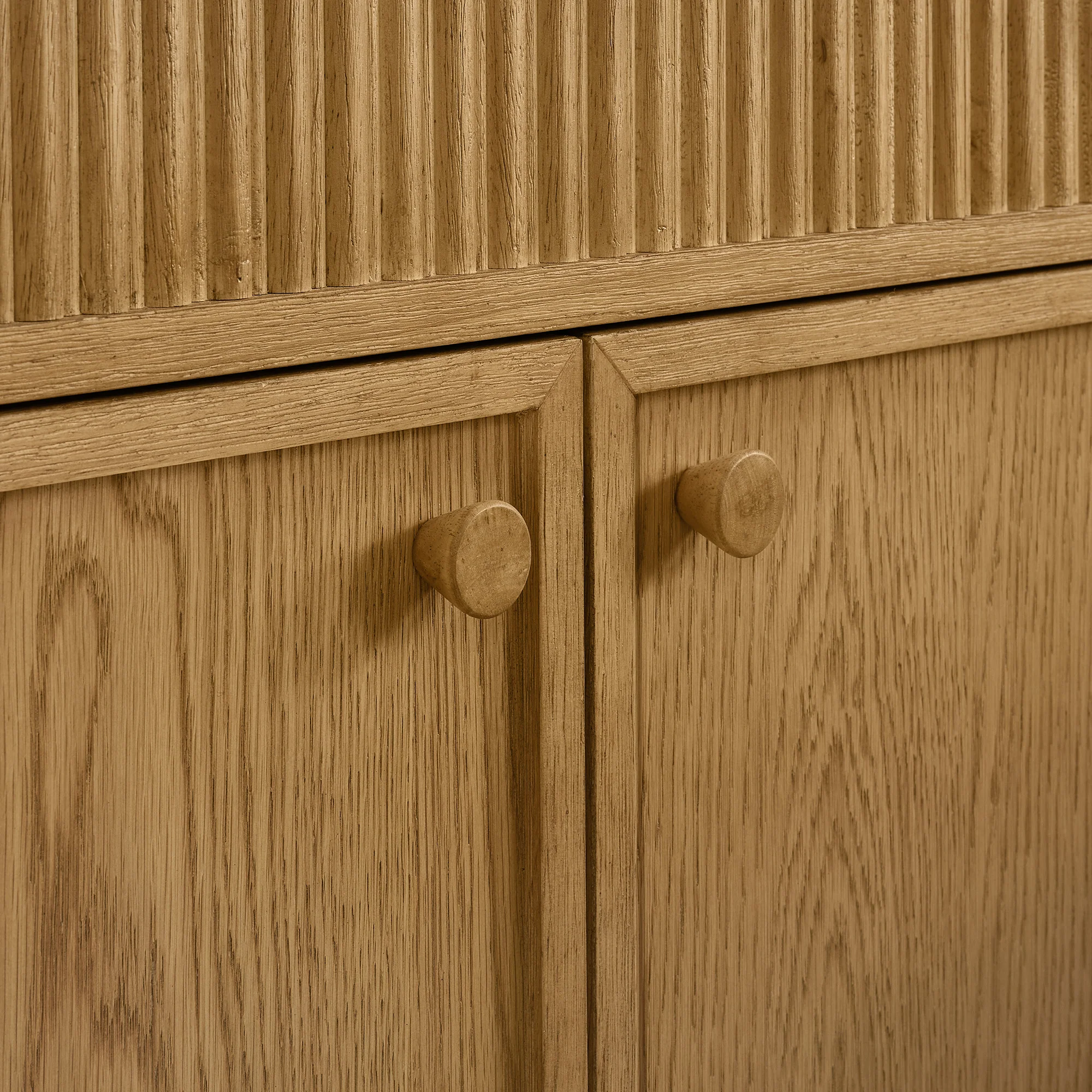 Kathryne 74" Solid Wood Sideboard Buffet In Natural Oak - Image 6