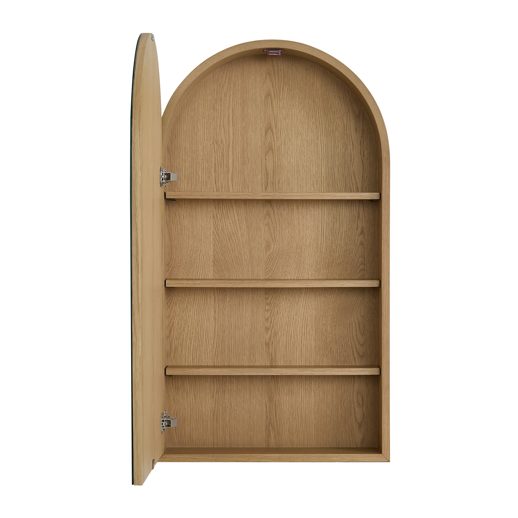 Midland 20"W  Arched Surface Mount Medicine Cabinet in Walnut or Oak - Image 10