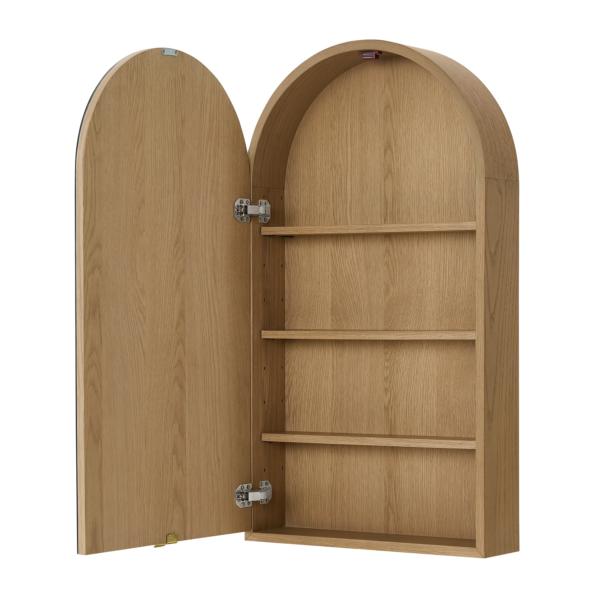 Midland 20"W  Arched Surface Mount Medicine Cabinet in Walnut or Oak - Image 12