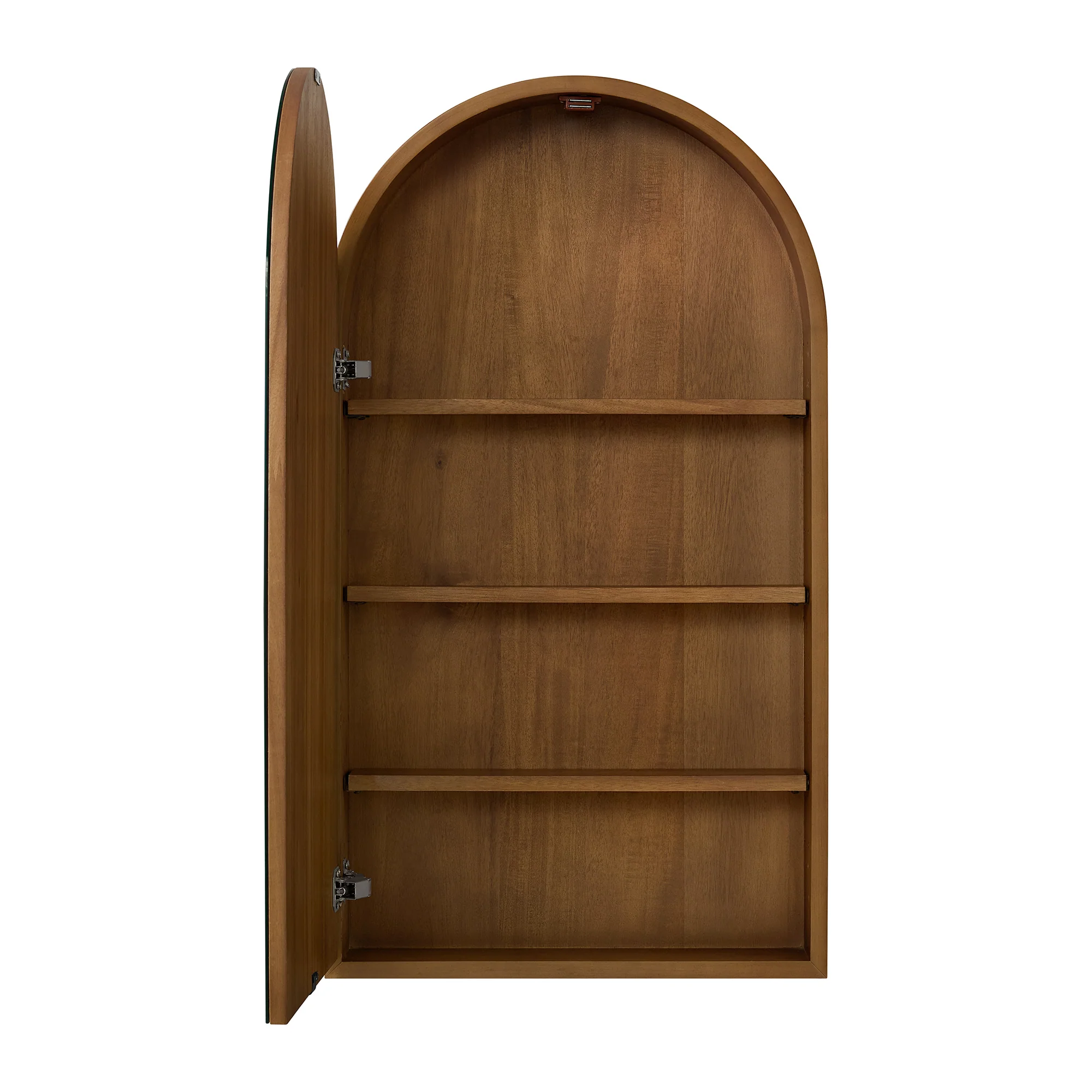 Midland 20"W  Arched Surface Mount Medicine Cabinet in Walnut or Oak - Image 6
