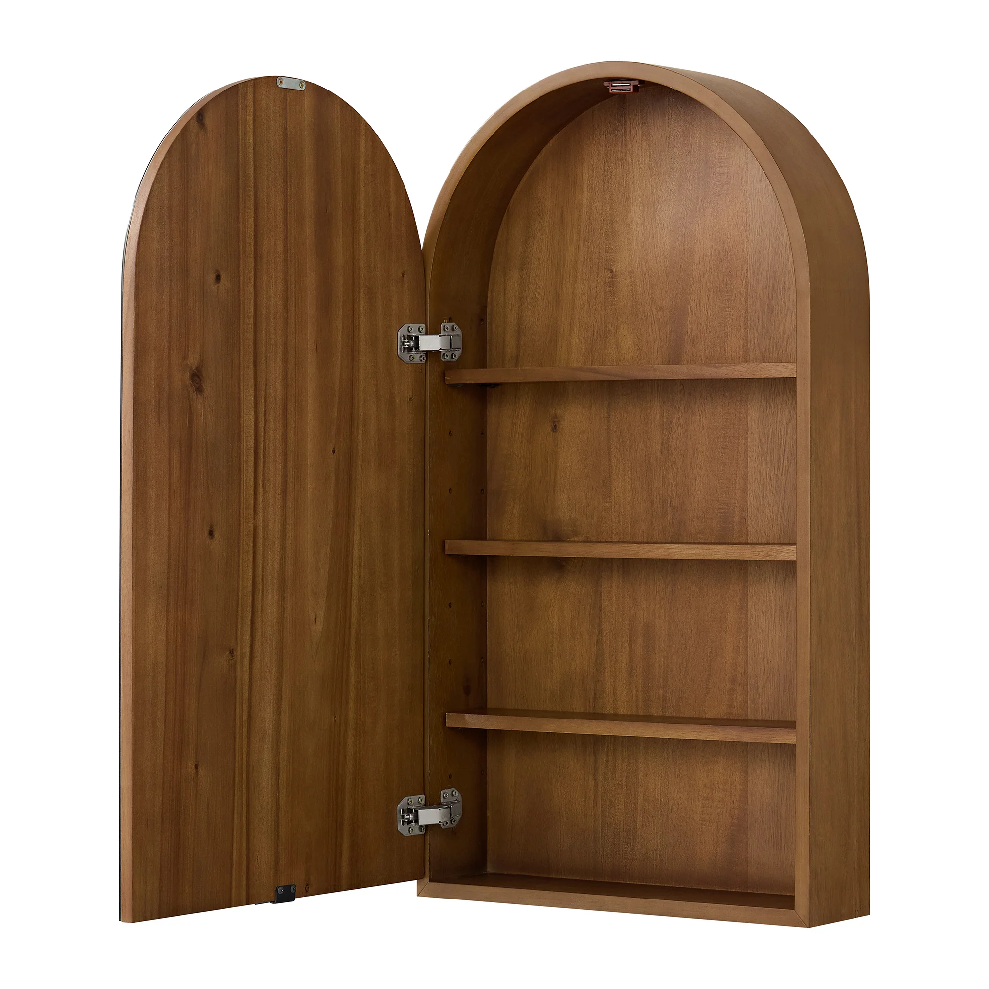 Midland 20"W  Arched Surface Mount Medicine Cabinet in Walnut or Oak - Image 8