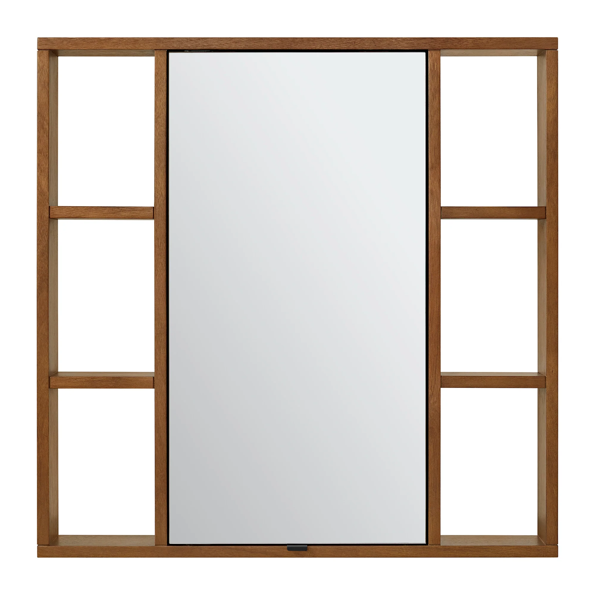 Midland 30"W x 30"H Surface Mount Medicine Cabinet with Side Shelves in Walnut or Oak - Image 11