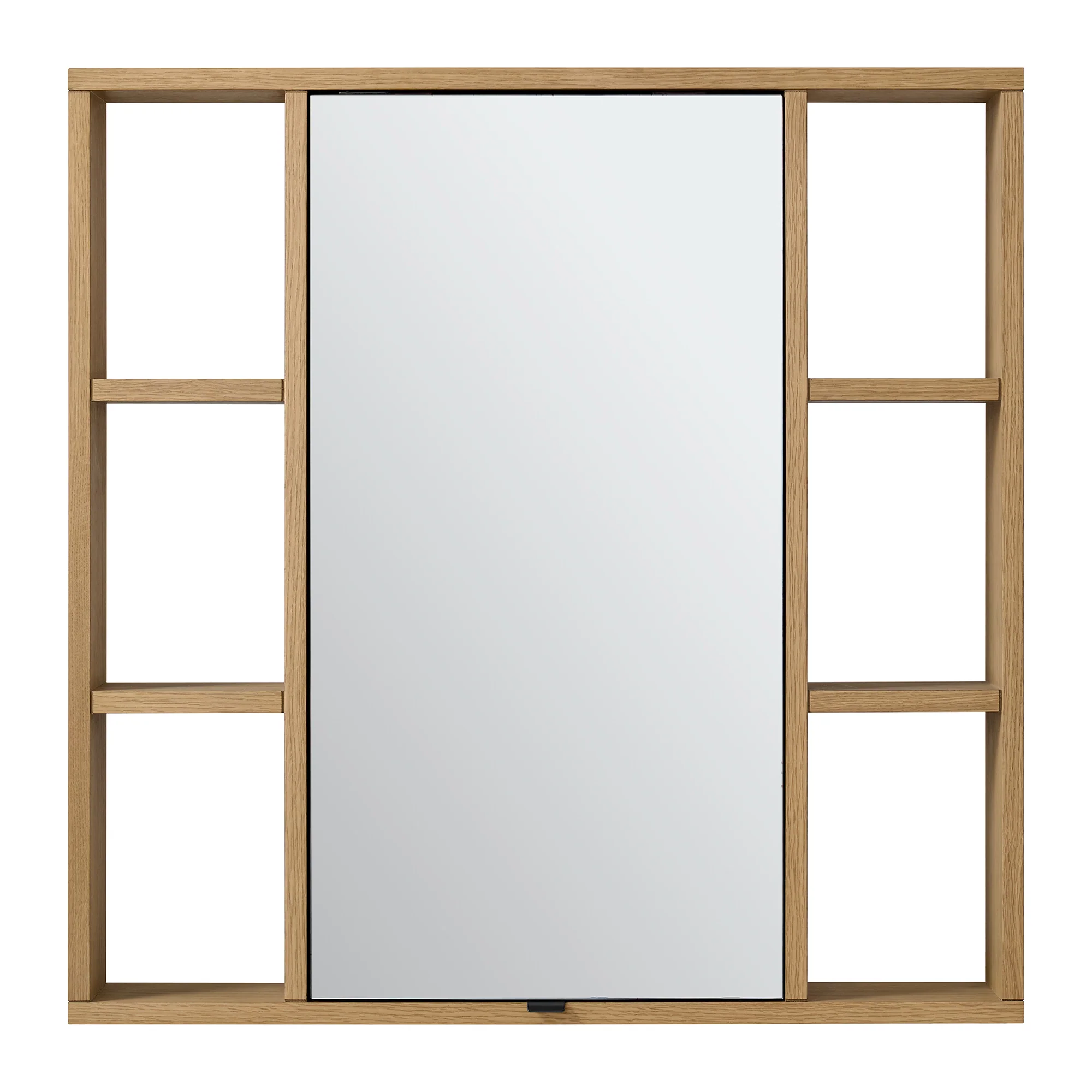 Midland 30"W x 30"H Surface Mount Medicine Cabinet with Side Shelves in Walnut or Oak - Image 5