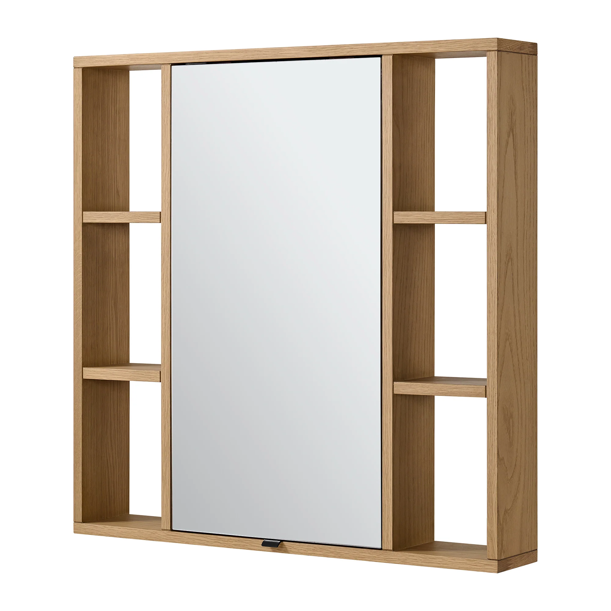 Midland 30"W x 30"H Surface Mount Medicine Cabinet with Side Shelves in Walnut or Oak - Image 7