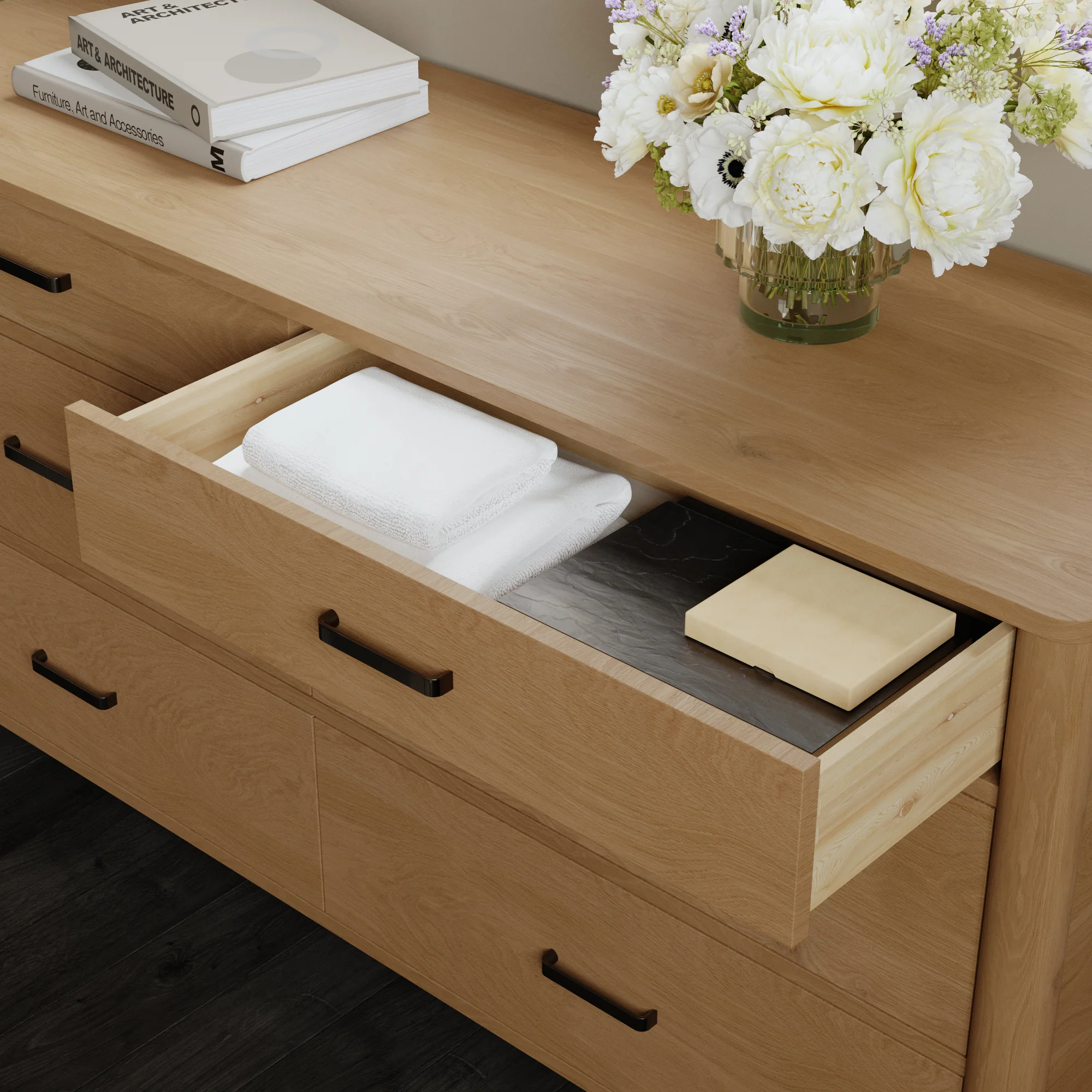 Ogden 64" Dresser in Natural Oak - Image 5