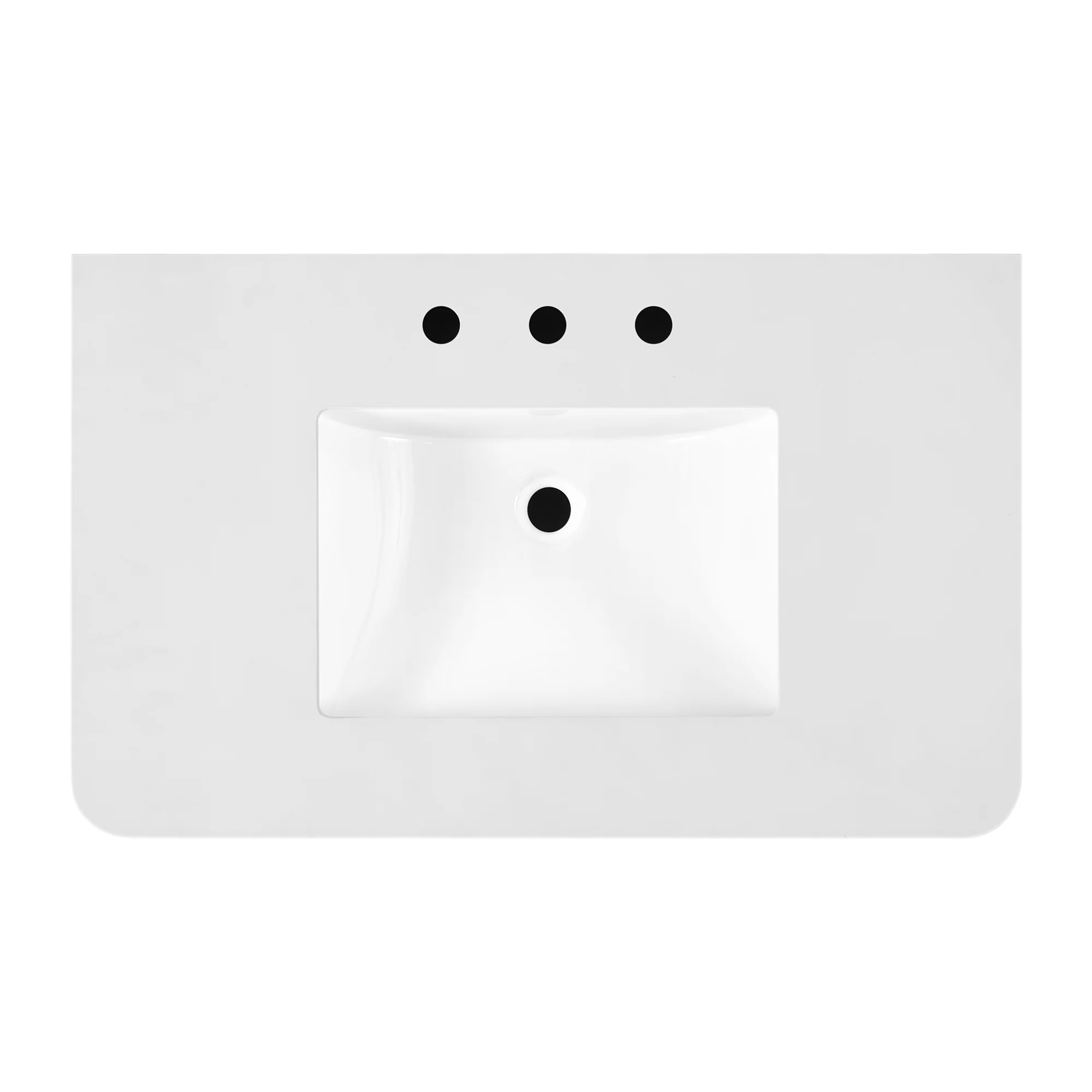 Oslo 36" Single Bathroom Vanity in Varnished Oak | White Quartz Countertop - Image 15