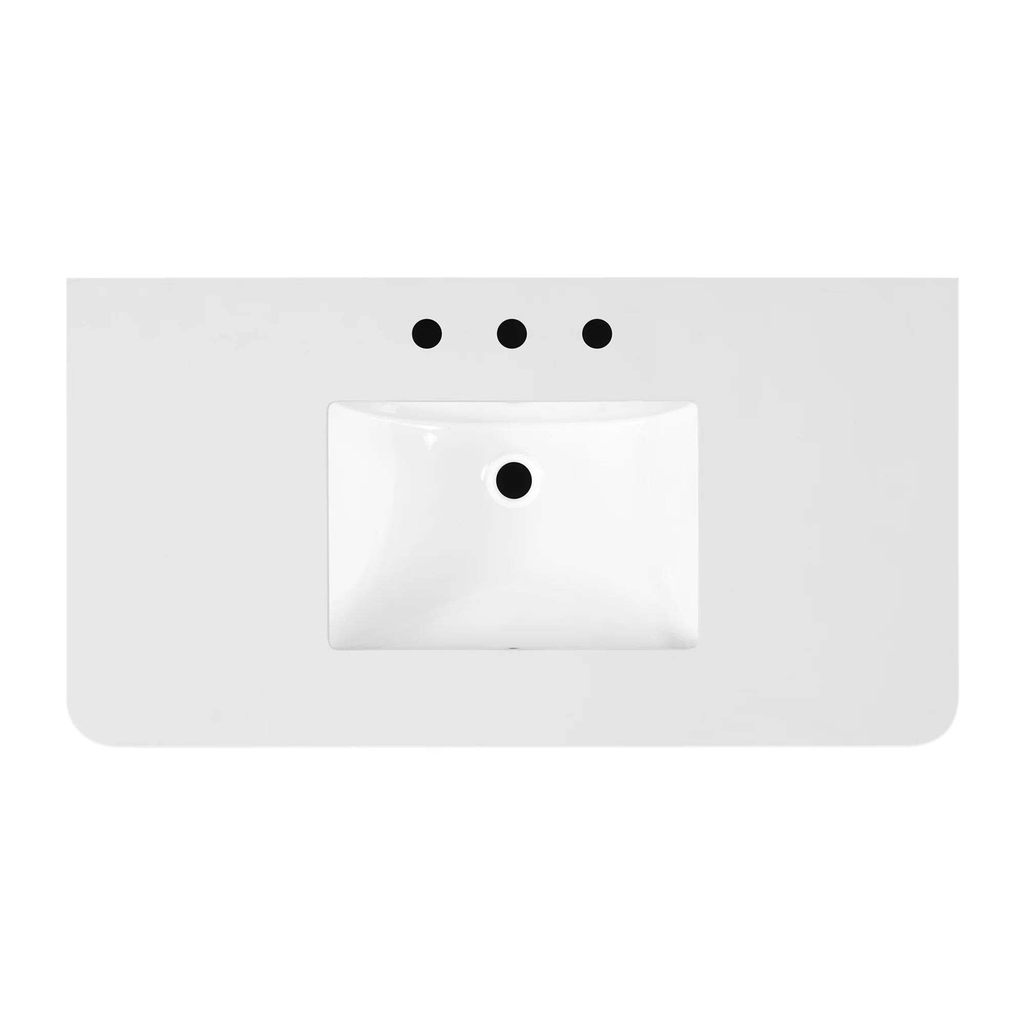 Oslo 42" Single Bathroom Vanity in Varnished Oak | White Quartz Countertop - Image 8