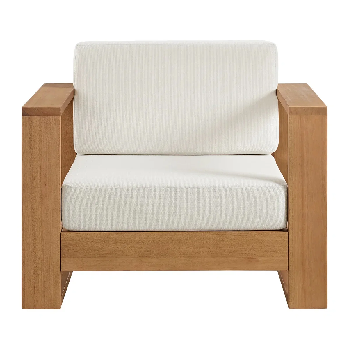 Basel 39" Outdoor Lounge Chair In Oiled Eucalyptus - Image 12