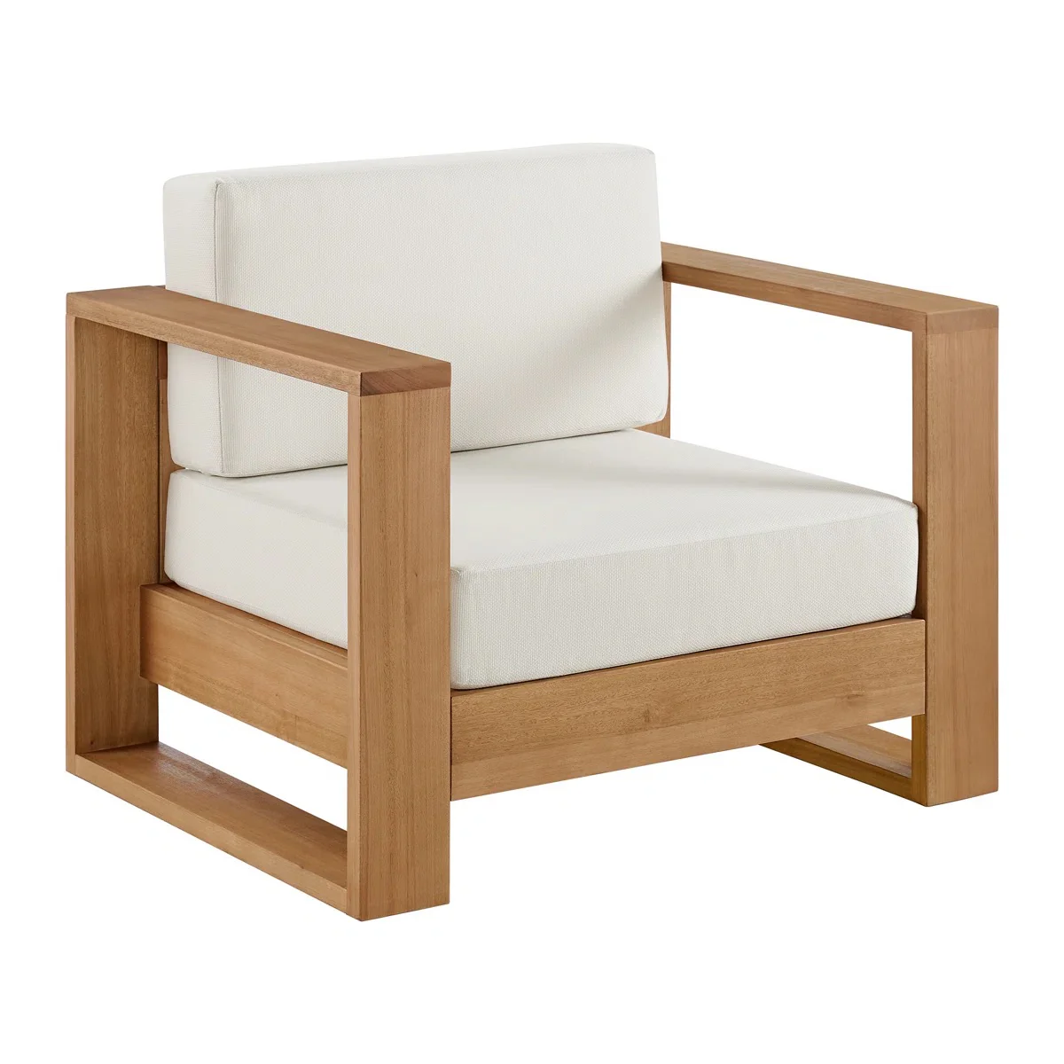 Basel 4 Piece Outdoor Set in Oiled Eucalyptus - Image 5