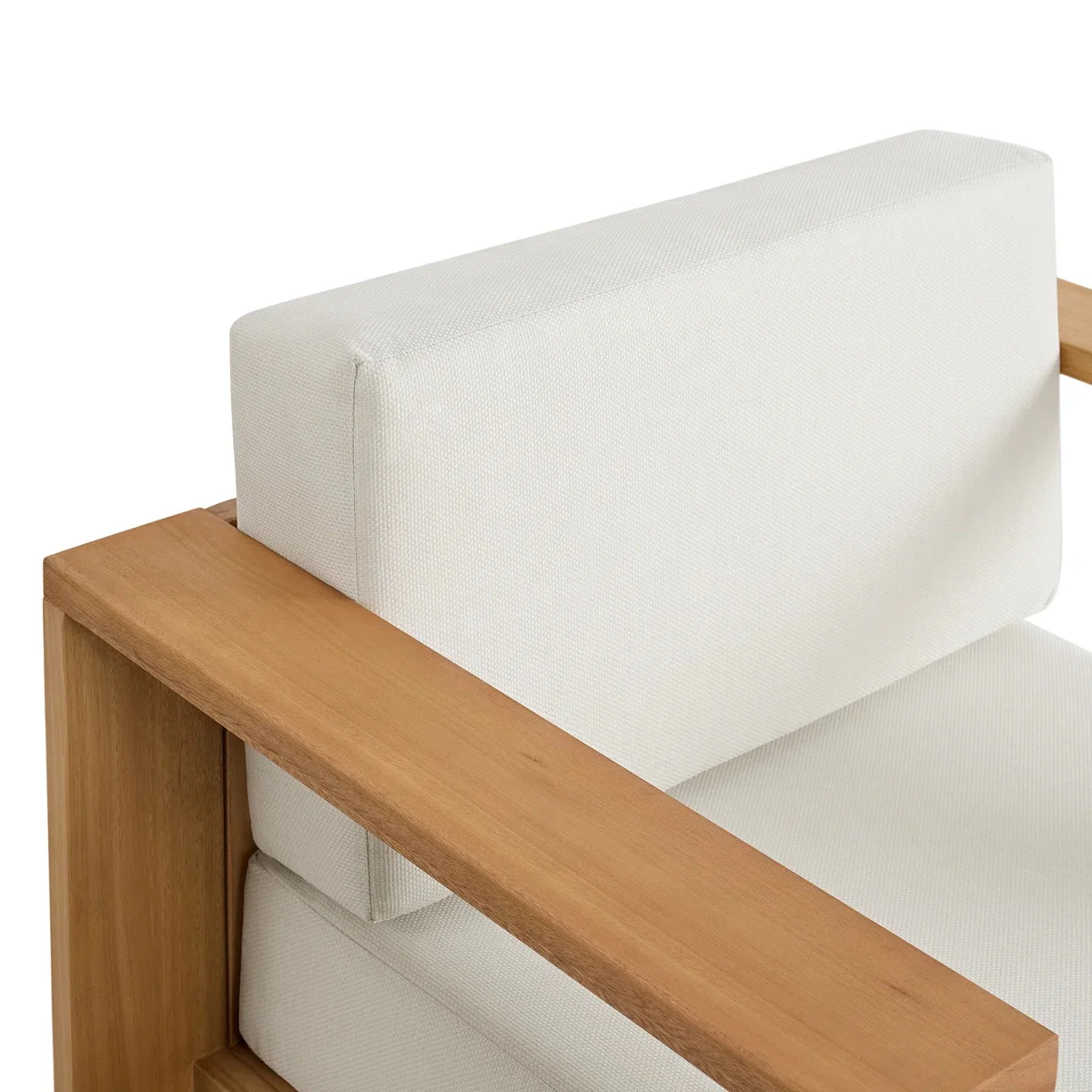 Basel 39" Outdoor Lounge Chair In Oiled Eucalyptus - Image 5