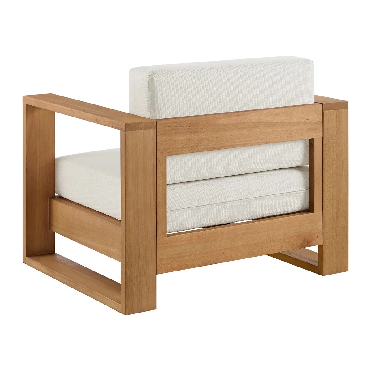 Basel 39" Outdoor Lounge Chair In Oiled Eucalyptus - Image 7