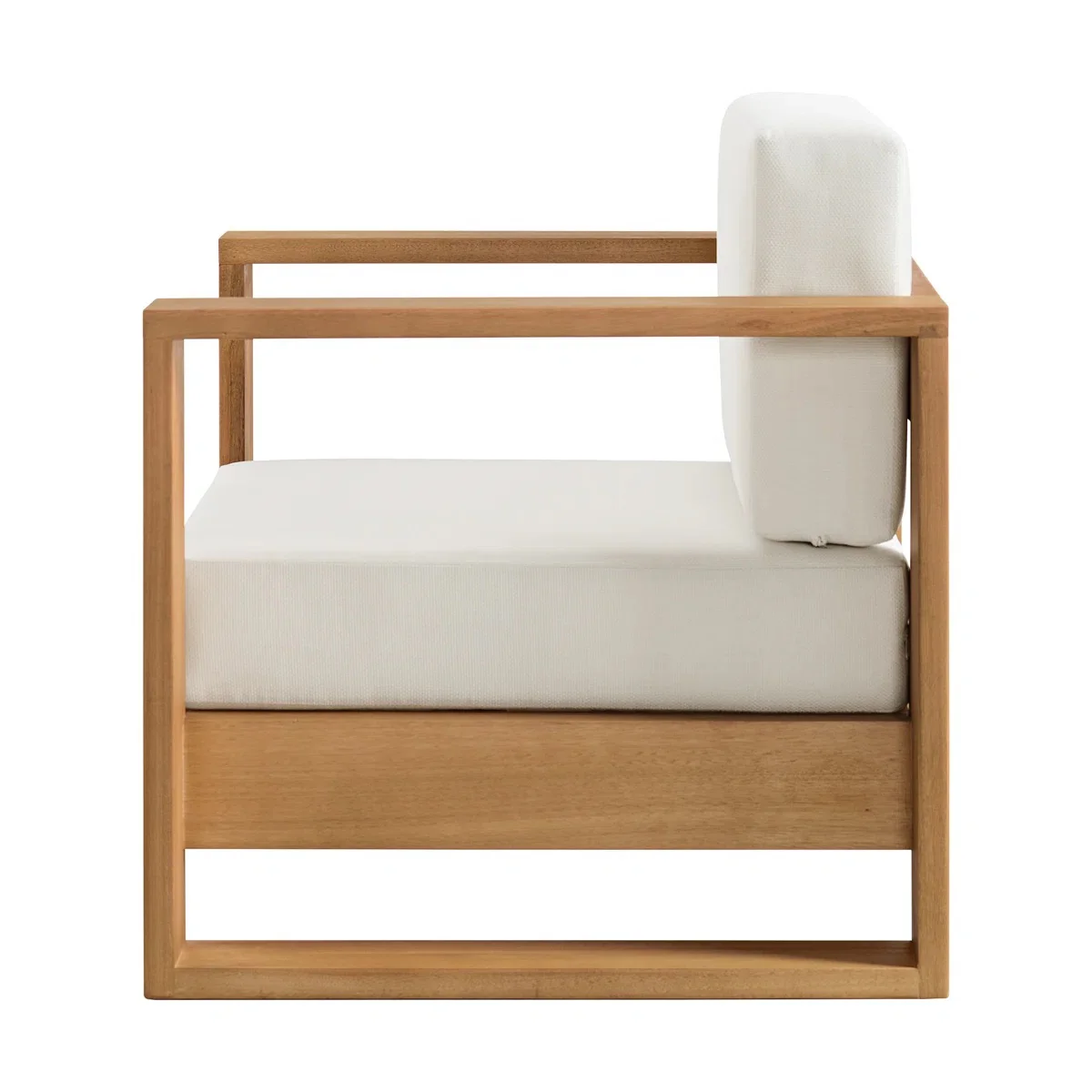 Basel 39" Outdoor Lounge Chair In Oiled Eucalyptus - Image 8