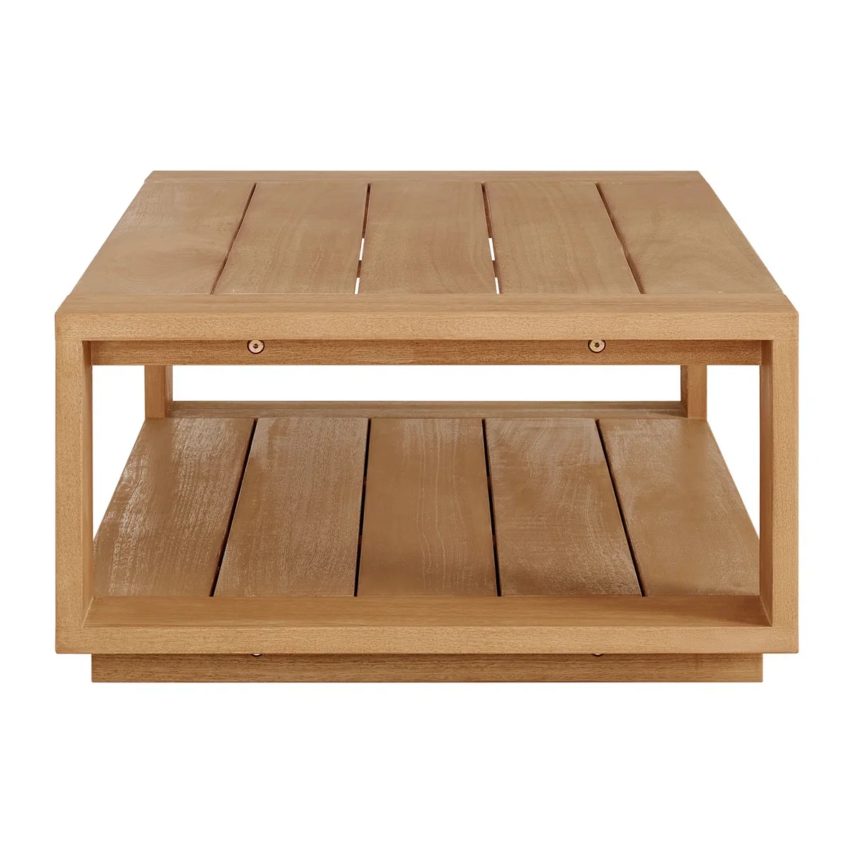 Basel 48" Outdoor Coffee Table In Oiled Eucalyptus - Image 4