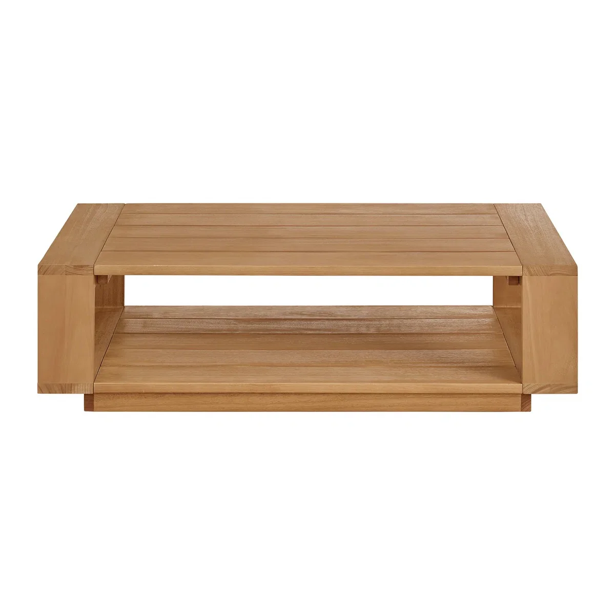 Basel 48" Outdoor Coffee Table In Oiled Eucalyptus - Image 8
