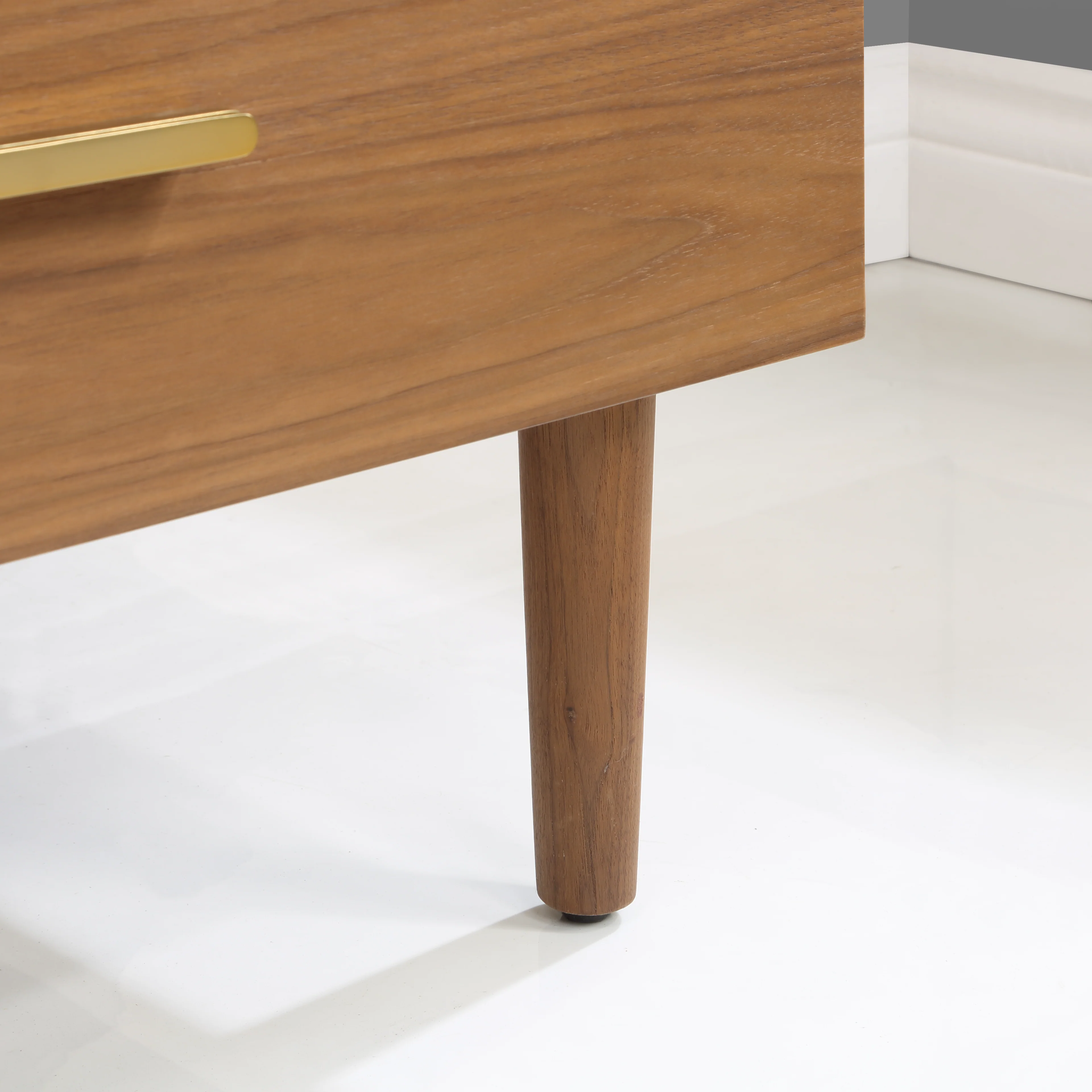 Stockholm 24'' Single Bathroom Vanity in Natural Walnut | White Quartz Countertop - Image 4