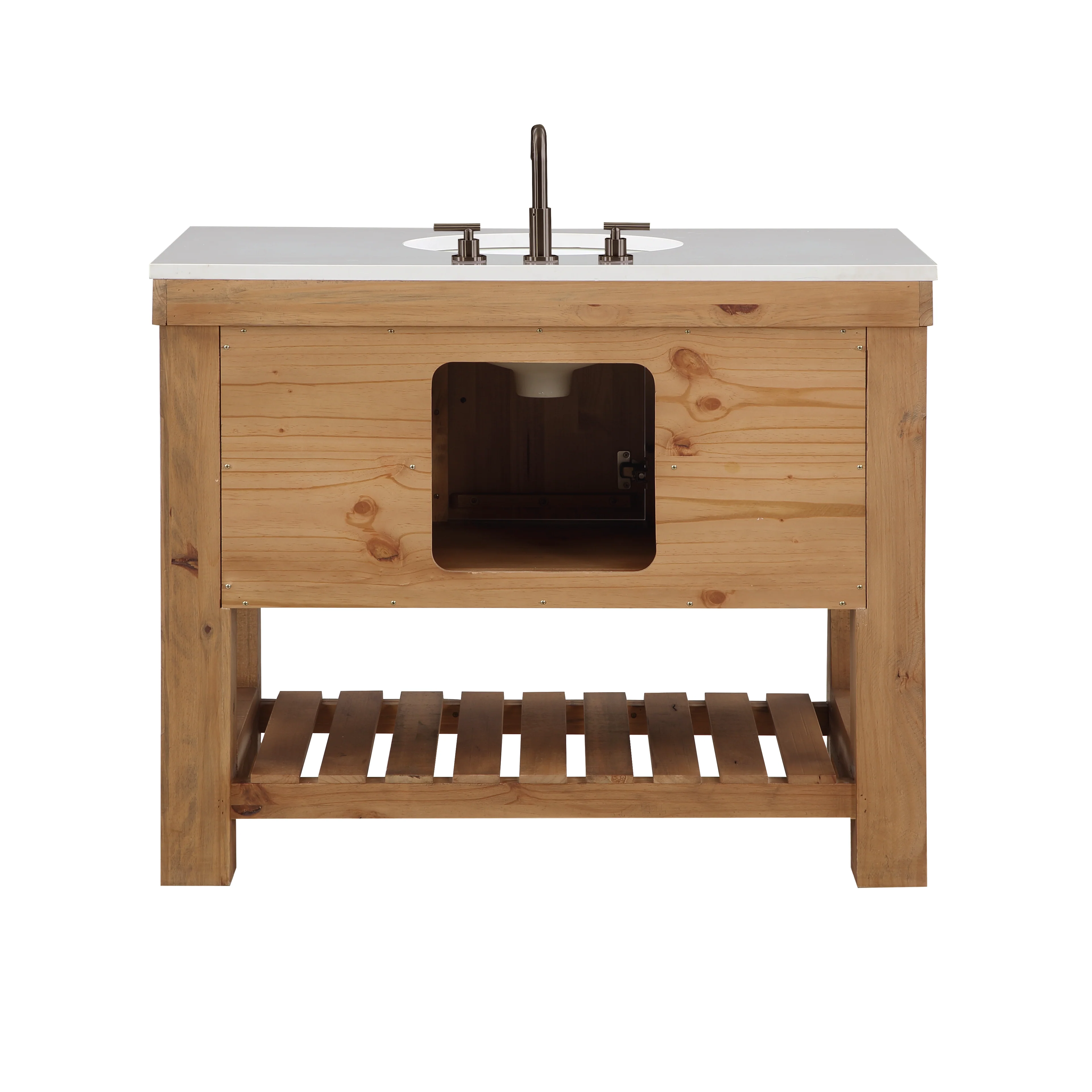 Telluride 42" Single Bathroom Vanity | White Quartz Countertop - Image 12
