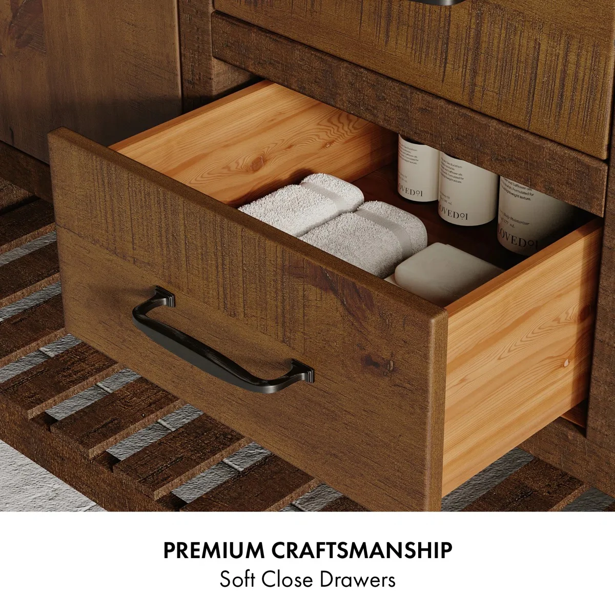 Telluride 54" Single Bathroom Vanity | Quartz Countertop - Image 7