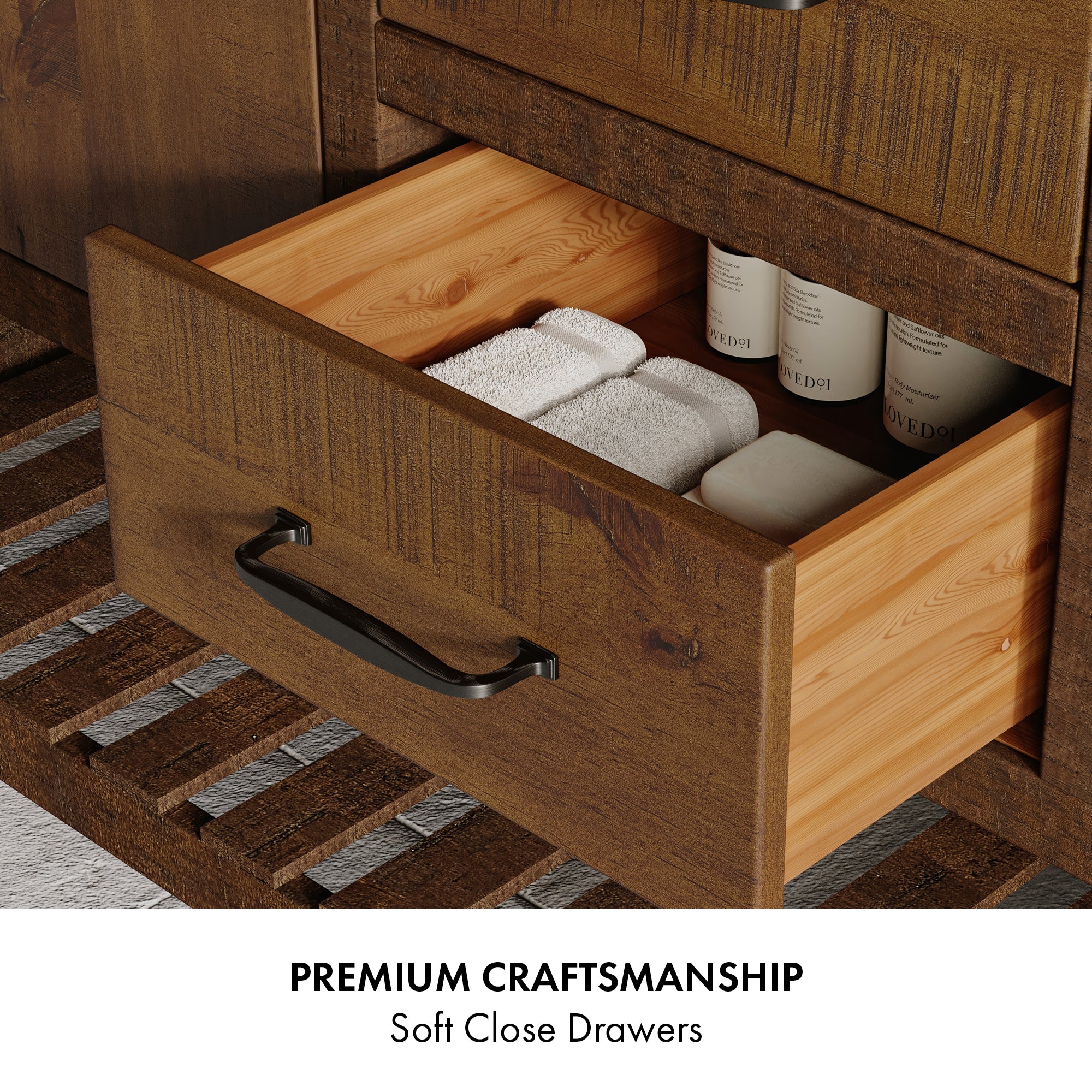 Telluride 42" Single Bathroom Vanity | White Quartz Countertop - Image 7