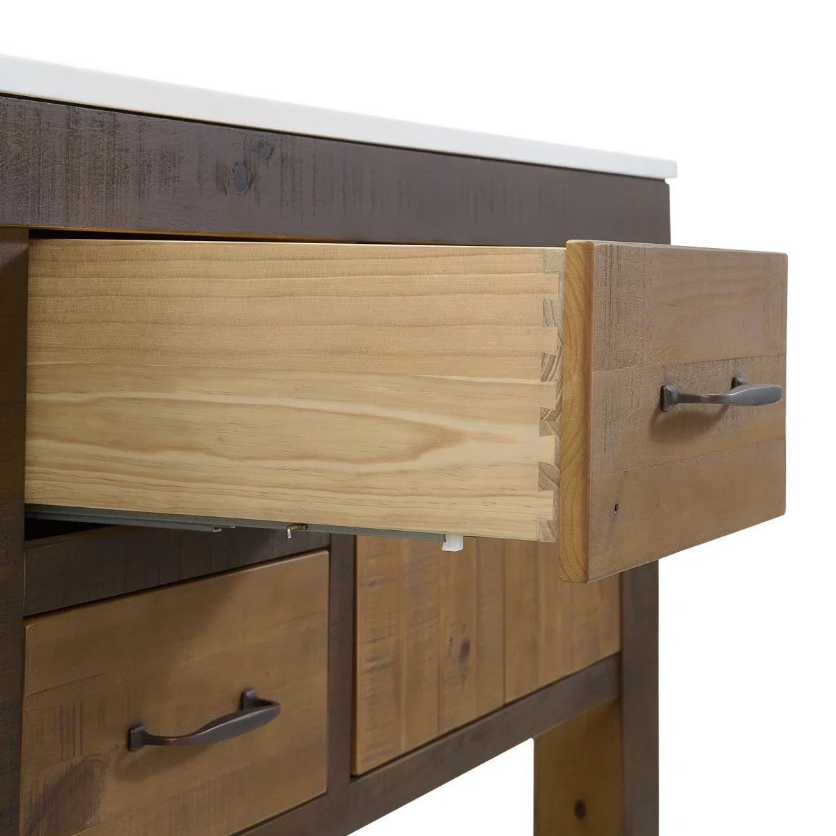 Telluride 66" Double Bathroom Vanity | White Quartz Countertop - Image 7