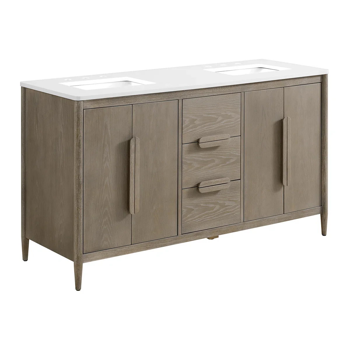 Weymouth 60" Width Double Bathroom Vanity | Quartz Countertop - Image 3