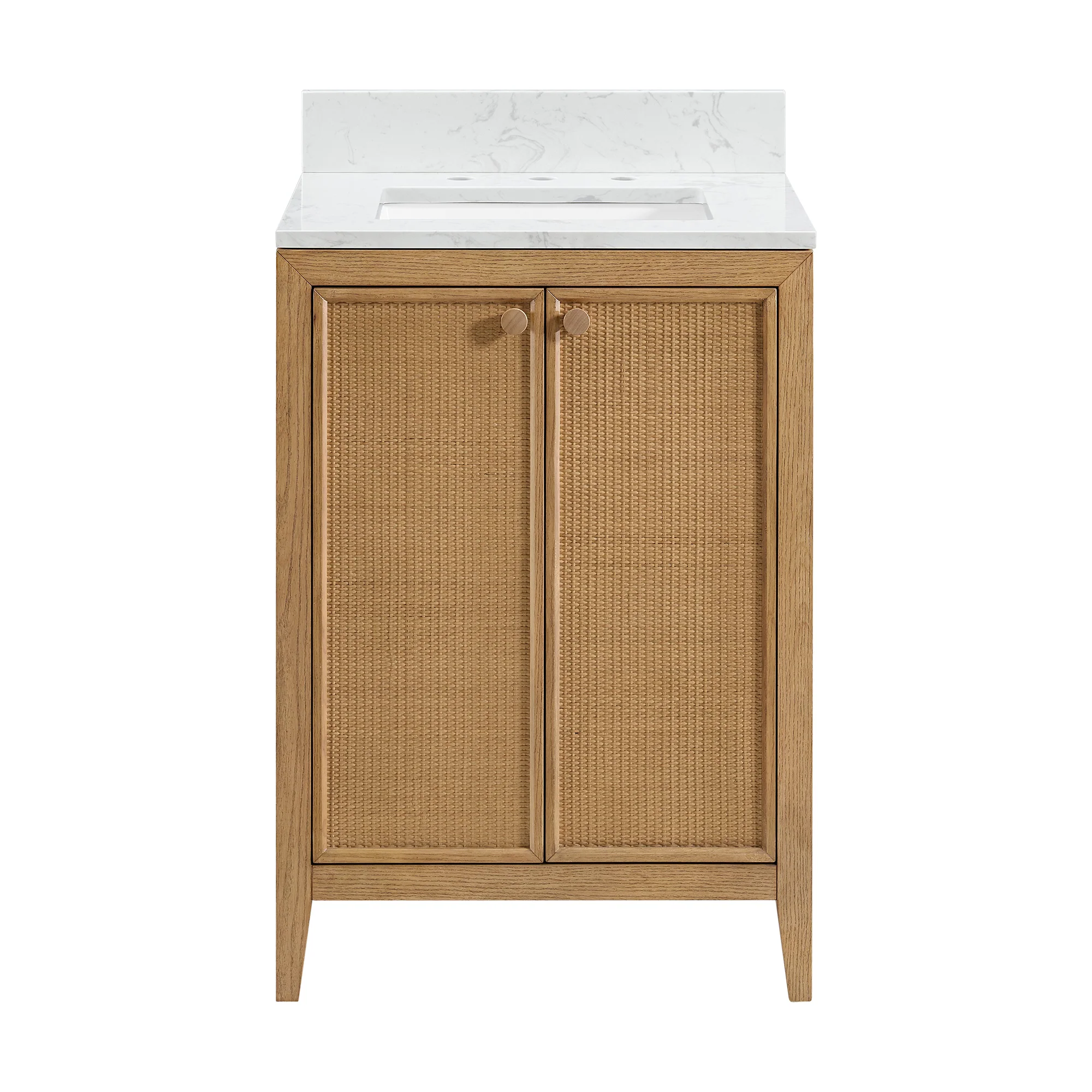 Whitney 24"W x 20"D Rattan RTA Single Bathroom Vanity | Cultured Marble Countertop - Image 13