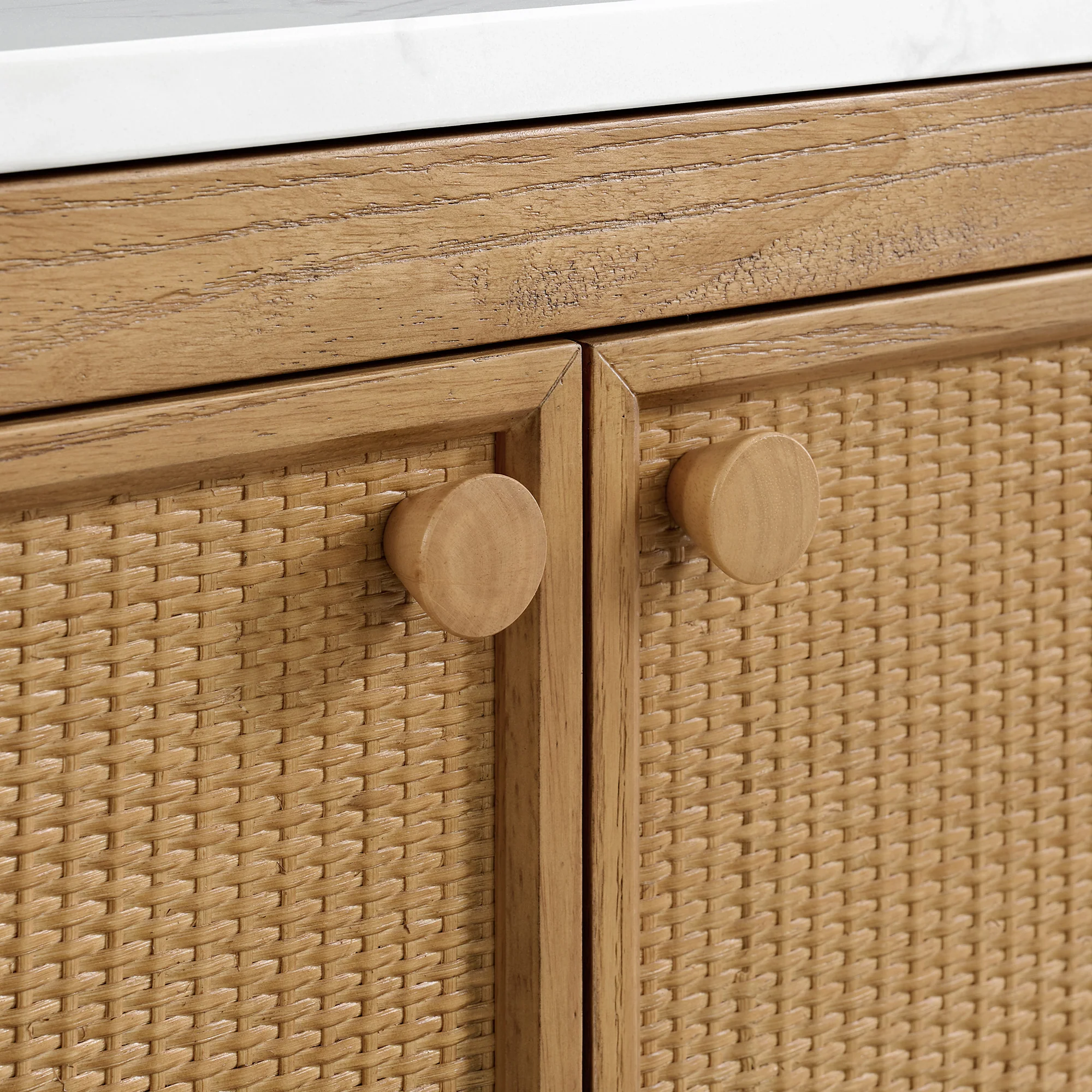 Whitney 24"W x 20"D Rattan RTA Single Bathroom Vanity | Cultured Marble Countertop - Image 6