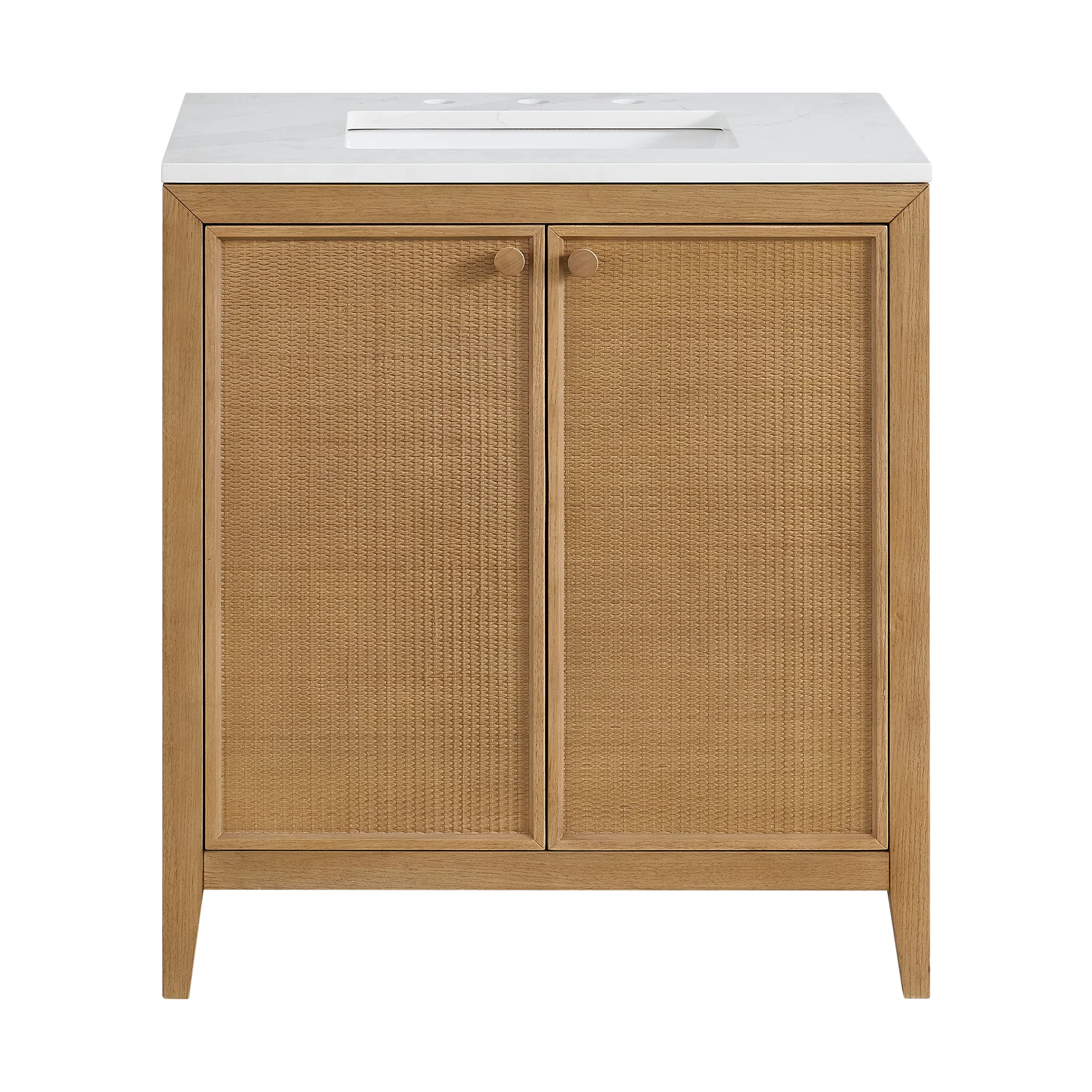 Whitney 30" x 20" Rattan RTA Single Bathroom Vanity | Cultured Marble Countertop - Image 11